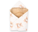 Zateplená zavinovačka do autosedačky New Baby Love Teddy Bear beige
