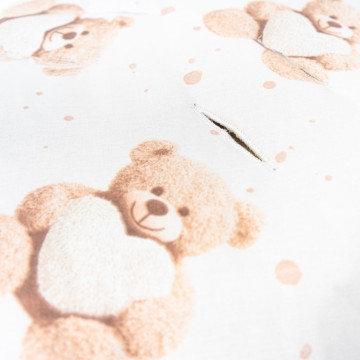 Zateplená zavinovačka do autosedačky New Baby Love Teddy Bear beige, Béžová