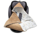 Zateplená zavinovačka do autosedačky New Baby Love Teddy Bear beige, Béžová