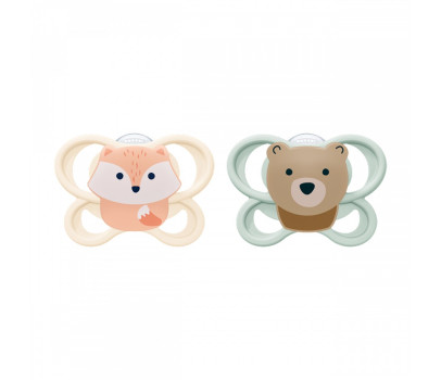 Dudlík NUK Perfect Match Air FOX/BEAR 0-2m 2ks box