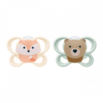 Dudlík NUK Perfect Match Air FOX/BEAR 0-2m 2ks box, Dle obrázku 0-2 m