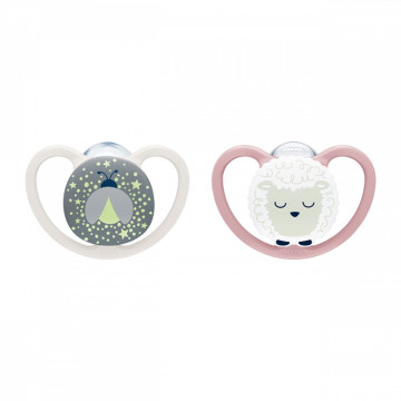 Dudlík NUK Perfect Match Air Night FIREFLY/SHEEP 0-6m 2ks box, Dle obrázku 0-6 m