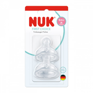 Savička Flow First Choice Control Nuk 6+ m 2 ks, Transparentní