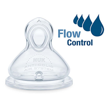 Savička Flow First Choice Control Nuk 6+ m 2 ks, Transparentní