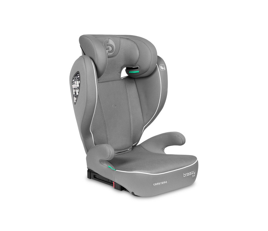 Dětská autosedačka Breezy 2v1 s isofixem, 100-150cm, šedá