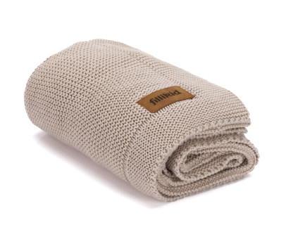 Fillikid Pletená dětská deka Knit taupe