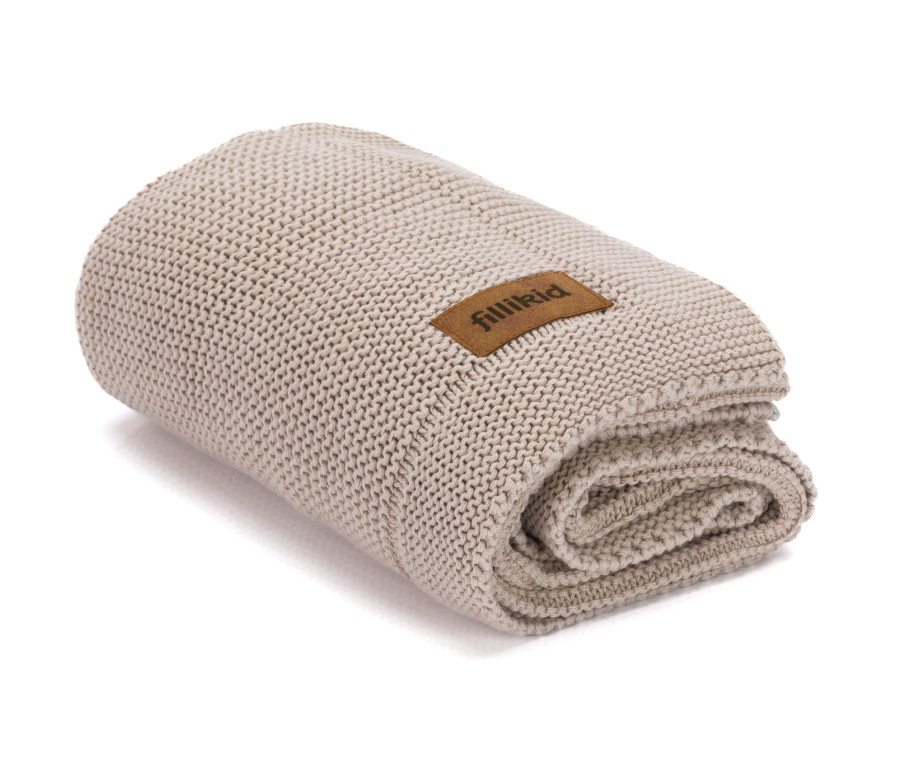 Fillikid Pletená dětská deka Knit taupe Fillikid Pletená dětská deka Knit taupe