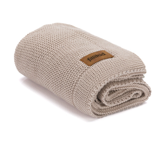 Fillikid Pletená dětská deka Knit taupe