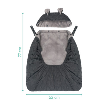 Fillikid Zateplený potah na nosítko coral fleece grey
