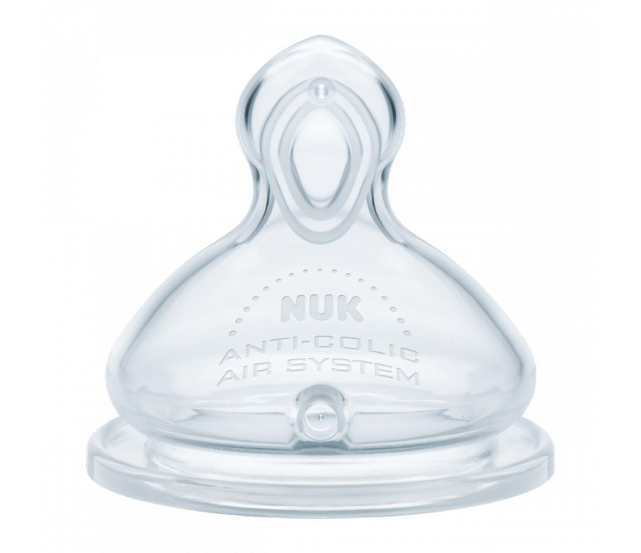 Savička First Choice Nuk M (3+m) 2 ks, Transparentní Savička First Choice Nuk M (3+m) 2 ks, Transparentní