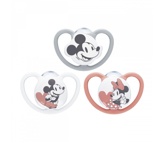 Dudlík NUK Perfect Match Air Disney Mickey Mouse 6-18 měsíců grey