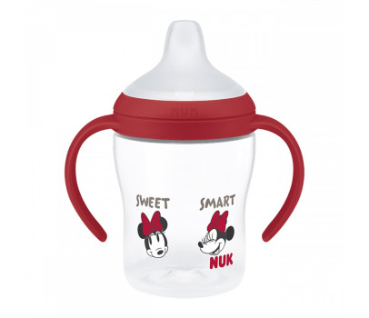 Kojenecká láhev NUK Perfect Match na učení DISNEY Minnie red 150 ml
