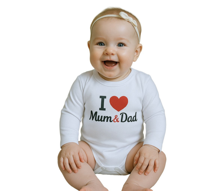 Body s potiskem New Baby I Love Mum and Dad Body s potiskem New Baby I Love Mum and Dad