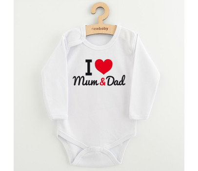 Body s potiskem New Baby I Love Mum and Dad