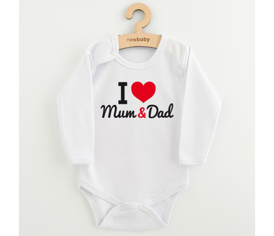 Body s potiskem New Baby I Love Mum and Dad