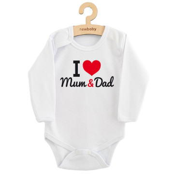 Body s potiskem New Baby I Love Mum and Dad