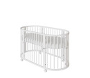 Dětská rostoucí postýlka 3v1 oválná + matrace New Baby bílá