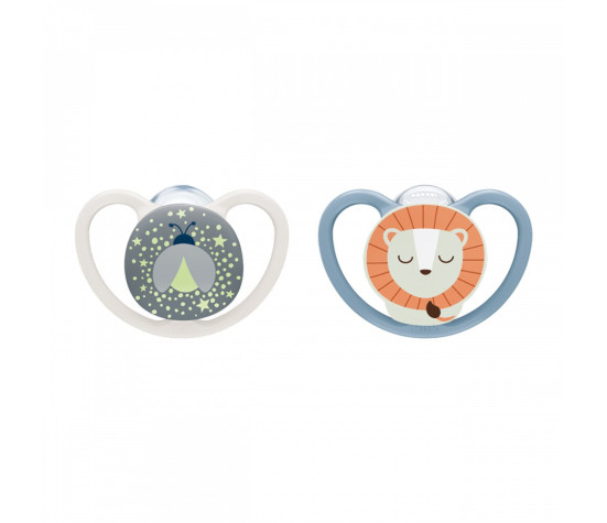Dudlík NUK Perfect Match Air Night FIREFLY/LION 6-18m 2ks box