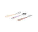 LÄSSIG Cutlery with Silicone Handle 3pcs Tiny Team cat