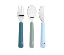 LÄSSIG Cutlery with Silicone Handle 3pcs Tiny Team dog