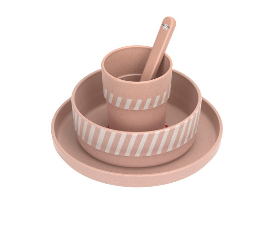 LÄSSIG Dish Set PP/Cellulose Tiny Team cat