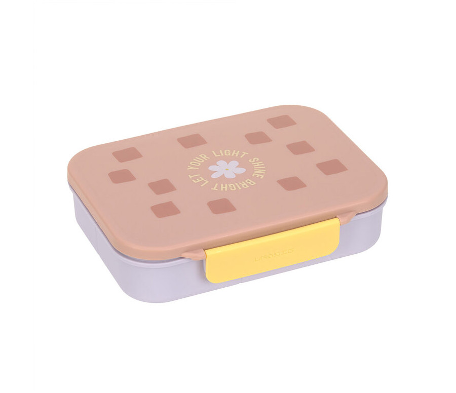 LÄSSIG Lunchbox Bento Pattern Party rose/lilac