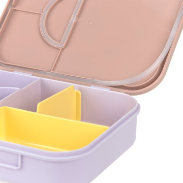 LÄSSIG Lunchbox Bento Pattern Party rose/lilac