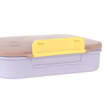LÄSSIG Lunchbox Bento Pattern Party rose/lilac