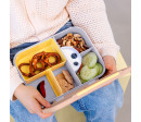 LÄSSIG Lunchbox Bento Pattern Party rose/lilac