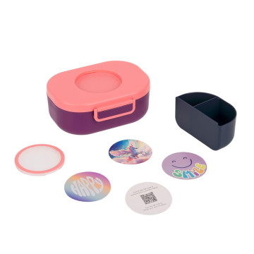 LÄSSIG Lunchbox Snack & Style Unique berry/pink