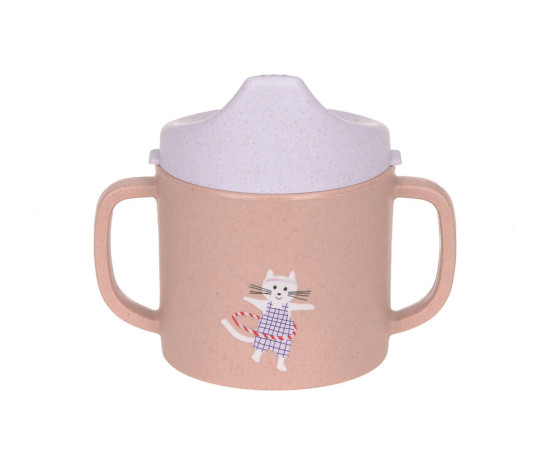 LÄSSIG Sippy Cup PP/Cellulose Tiny Team cat
