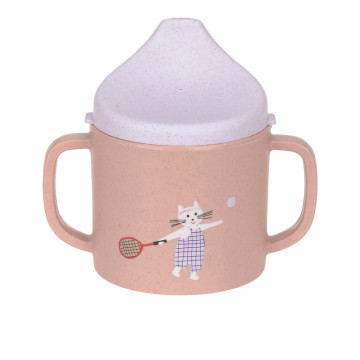 LÄSSIG Sippy Cup PP/Cellulose Tiny Team cat
