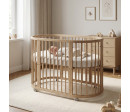 Dětská rostoucí postýlka 3v1 oválná + matrace New Baby kašmírová