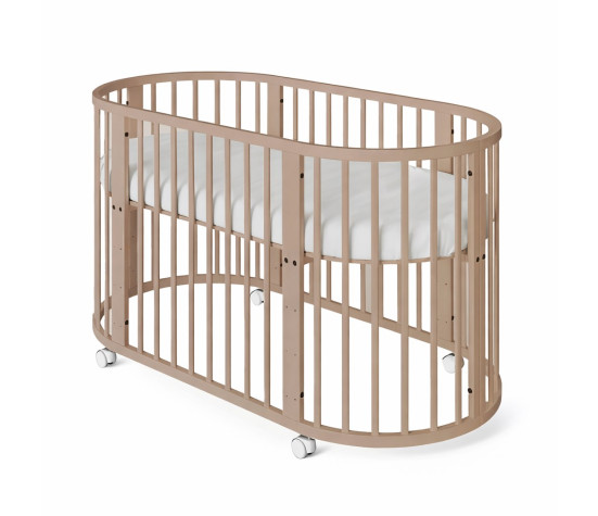 Dětská rostoucí postýlka 3v1 oválná + matrace New Baby kašmírová