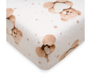 Bavlněné prostěradlo do postýlky New Baby Love Teddy Bear 120x60cm beige
