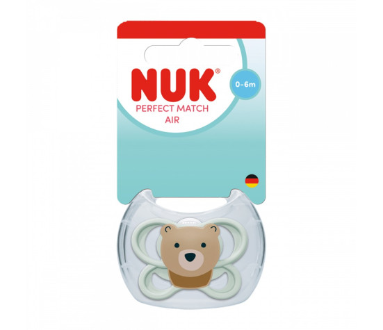 Dudlík NUK Perfect Match Air BEAR 0-6m 1ks box