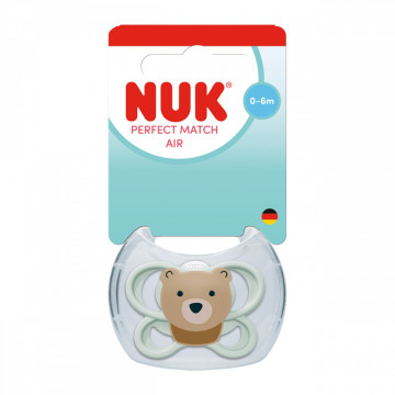 Dudlík NUK Perfect Match Air BEAR 0-6m 1ks box, Dle obrázku 0-6 m