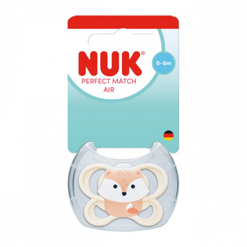 Dudlík NUK Perfect Match Air FOX 0-6m 1ks box, Dle obrázku 0-6 m