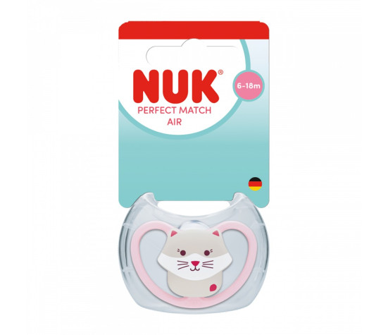 Dudlík NUK Perfect Match Air CAT 6-18m 1ks box
