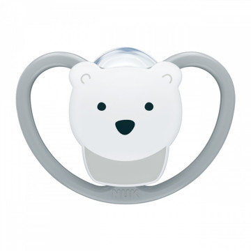 Dudlík NUK Perfect Match Air POLAR BEAR 18+m 1ks box, Šedá 18+ m