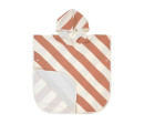 LÄSSIG Beach Poncho stripes clay/sea salt