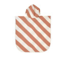 LÄSSIG Beach Poncho stripes clay/sea salt