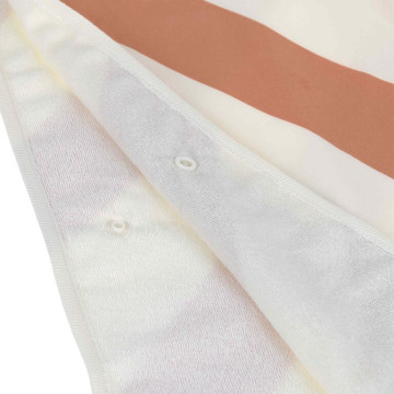 LÄSSIG Beach Poncho stripes clay/sea salt