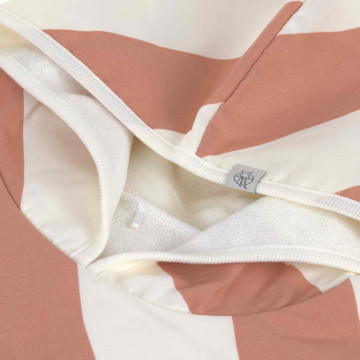 LÄSSIG Beach Poncho stripes clay/sea salt
