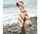 LÄSSIG Beach Poncho stripes clay/sea salt