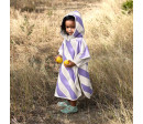 LÄSSIG Beach Poncho stripes purple/sea salt