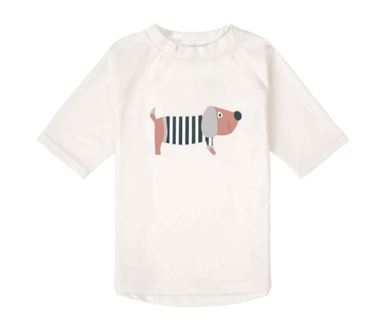 LÄSSIG Short Sleeve Rashguard beach dog sea salt 19-24mo. size 92