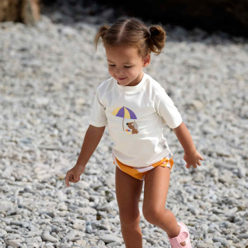 LÄSSIG Short Sleeve Rashguard ice cream/dog sea salt 13-18mo. size 86