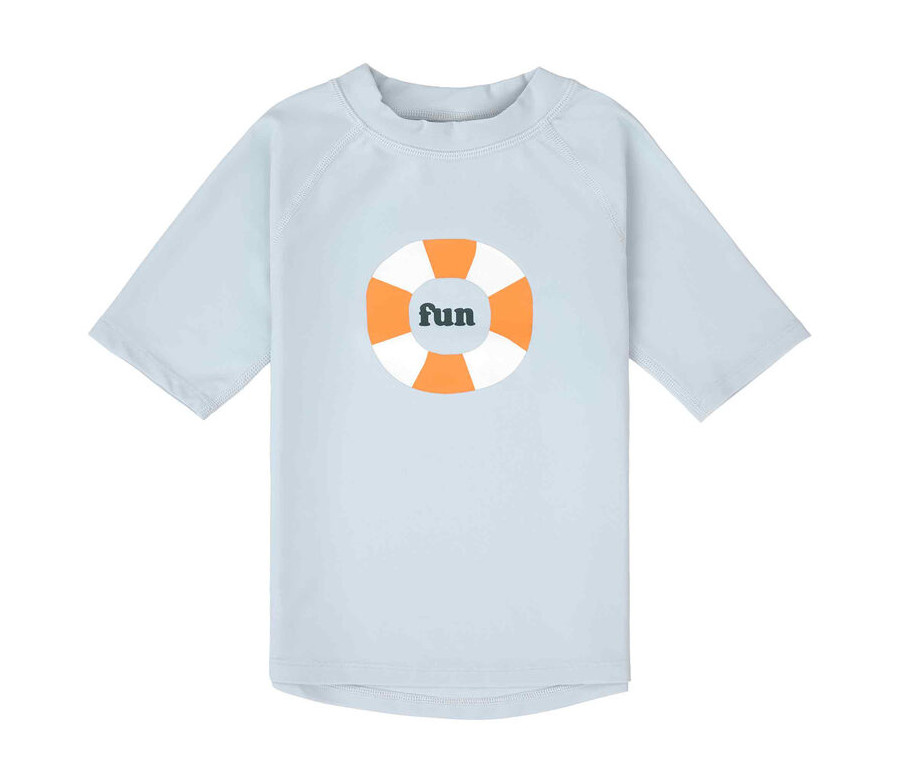 LÄSSIG Short Sleeve Rashguard swim ring illusion blue 13-18mo. size 86