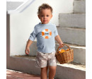 LÄSSIG Short Sleeve Rashguard swim ring illusion blue 13-18mo. size 86